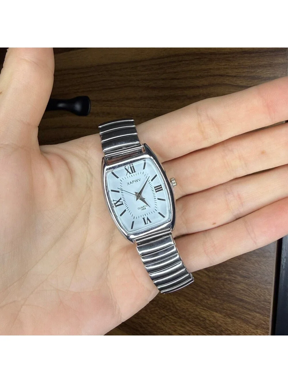 Silver Elastic Band Watch A-26